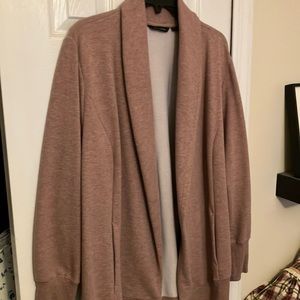 H By Halston Open Sweatshirt w Banded Waist & Arm Bands